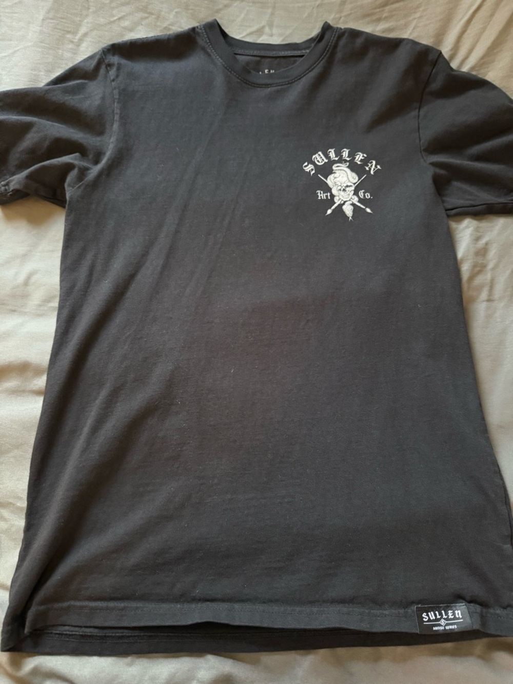 Sullen Art Collective Black Short Sleeve Graphic Skull Crewneck T-Shirt - Picture 2 of 7